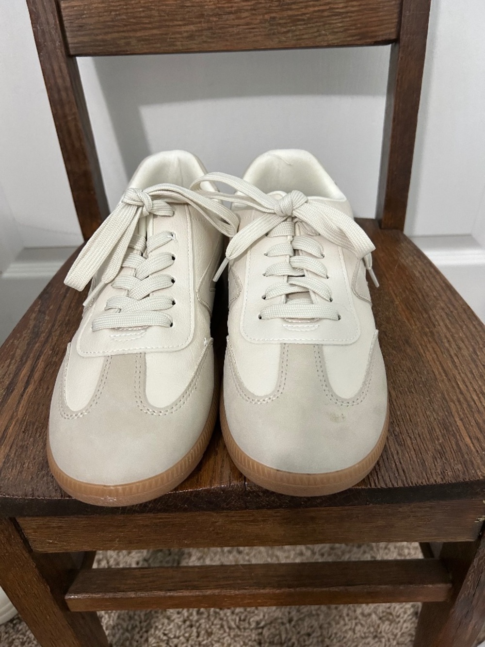 DV by Dolce Vita Quantum Cream Suede & Faux Leather Low-Top Sneakers